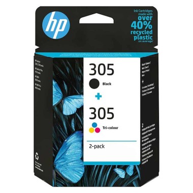 Hp 305 Negro + Tricolor Multipack Original 6zd17ae